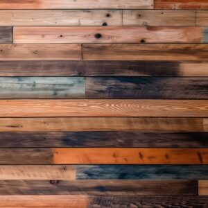 Vertical Wood Panels with touch of colour